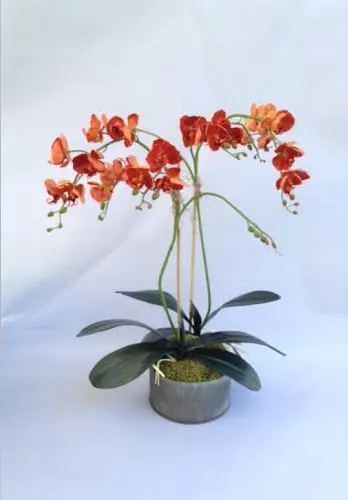 Handcrafted Artificial Orchid Indoor Flowers Plants